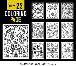 Flower Mandalas Adult Coloring Book. Oriental pattern, vector illustration. Islam, Arabic, Indian, turkish, pakistan, chinese, mystic, ottoman motifs. Coloring book page mandala, kdp Interior