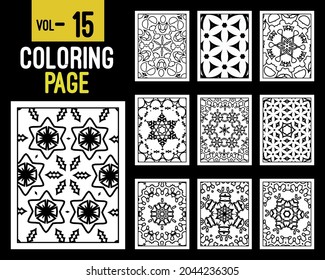 Flower Mandalas Adult Coloring Book. Oriental pattern, vector illustration. Islam, Arabic, Indian, turkish, pakistan, chinese, mystic, ottoman motifs. Coloring book page mandala, kdp Interior