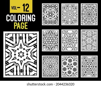 Flower Mandalas Adult Coloring Book. Oriental pattern, vector illustration. Islam, Arabic, Indian, turkish, pakistan, chinese, mystic, ottoman motifs. Coloring book page mandala, kdp Interior