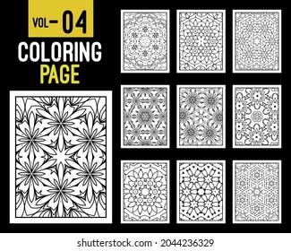 Flower Mandalas Adult Coloring Book. Oriental pattern, vector illustration. Islam, Arabic, Indian, turkish, pakistan, chinese, mystic, ottoman motifs. Coloring book page mandala, kdp Interior