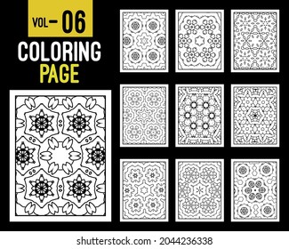 Flower Mandalas Adult Coloring Book. Oriental pattern, vector illustration. Islam, Arabic, Indian, turkish, pakistan, chinese, mystic, ottoman motifs. Coloring book page mandala, kdp Interior