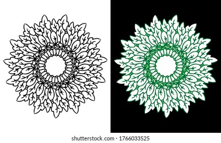 Flower Mandalas. Beautiful decorative elements. Oriental pattern, vector illustration. Islam, Arabic, Indian, ottoman motifs