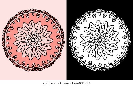 Flower Mandalas. Beautiful decorative elements. Oriental pattern, vector illustration. Islam, Arabic, Indian, ottoman motifs