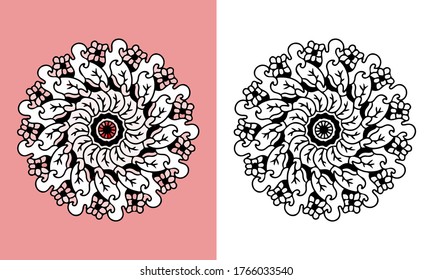 Flower Mandalas. Beautiful decorative elements. Oriental pattern, vector illustration. Islam, Arabic, Indian, ottoman motifs