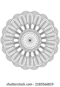 Flower mandalas. Circular pattern in form of mandala. 