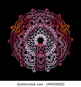 Flower Mandalas colorful. Vintage decorative elements. Oriental pattern, vector illustration. Islam, Arabic, Indian, turkish, pakistan, chinese, ottoman motifs