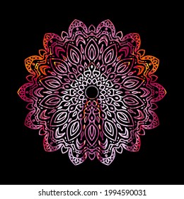 Flower Mandalas colorful. Vintage decorative elements. Oriental pattern, vector illustration. Islam, Arabic, Indian, turkish, pakistan, chinese, ottoman motifs