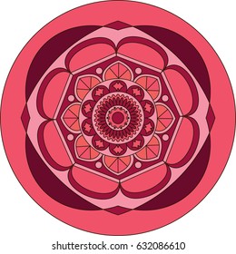Flower Mandalas. Decorative elements. Oriental pattern.