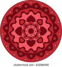 Flower Mandalas. Decorative elements. Oriental pattern.