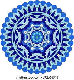 Flower Mandalas. Decorative elements. Oriental pattern.