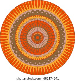 Flower Mandalas. Decorative elements. Oriental pattern.