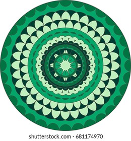Flower Mandalas. Decorative elements. Oriental pattern.