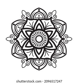 Flower Mandalas, Round Ornament Pattern