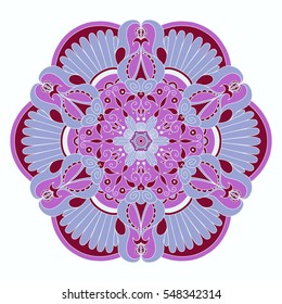 Flower mandalas vector illustration. Vintage decorative elements. Oriental pattern. Islam, Arabic, Indian, turkish, pakistan, chinese, ottoman motifs