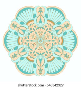Flower mandalas vector illustration. Vintage decorative elements. Oriental pattern. Islam, Arabic, Indian, turkish, pakistan, chinese, ottoman motifs