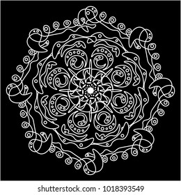 Flower Mandalas. Vintage decorative elements. Oriental pattern, vector illustration. Islam, Arabic, Indian, turkish pakistan chinese ottoman motifs