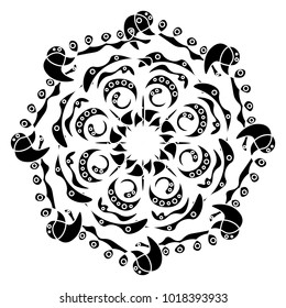 Flower Mandalas. Vintage decorative elements. Oriental pattern, vector illustration. Islam, Arabic, Indian, turkish pakistan chinese ottoman motifs