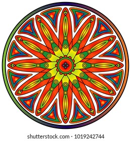 Flower Mandalas. Vintage decorative elements. Oriental pattern, vector illustration. Islam, Arabic, Indian, turkish pakistan chinese ottoman motifs
