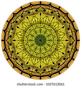 Flower Mandalas. Vintage decorative elements. Oriental pattern, vector illustration