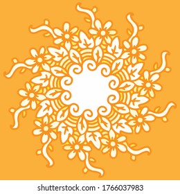 Flower Mandalas. Vintage decorative elements. Oriental pattern, vector illustration. Islam, Arabic, Indian, motifs