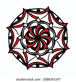 Flower Mandalas. Vintage decorative elements. Oriental pattern.