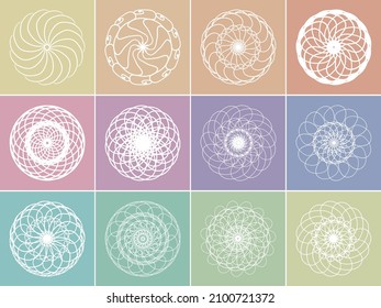Flower Mandalas. Vintage decorative elements. Oriental pattern illustration. Islam, Arabic, Indian, turkish, pakistan, chinese, ottoman motifs
