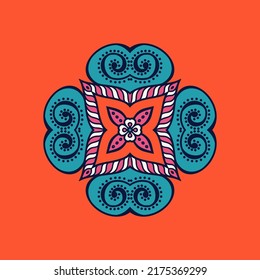Flower Mandalas. Vintage decorative elements. Oriental pattern, vector illustration. Islam, Arabic, Indian, turkish, pakistan, chinese, ottoman motifs