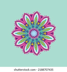 Flower Mandalas. Vintage decorative elements. Oriental pattern, vector illustration. Islam, Arabic, Indian, Turkish, Pakistan, Chinese, ottoman motifs