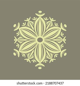 Flower Mandalas. Vintage decorative elements. Oriental pattern, vector illustration. Islam, Arabic, Indian, Turkish, Pakistan, Chinese, ottoman motifs