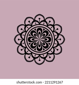 Mandalas de flores. Elementos decorativos de época. Patrón oriental, ilustración vectorial. Motivos islámicos, árabes, indios, turcos, pakistaníes, chinos, otomanos