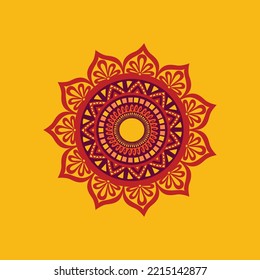 Mandalas de flores. Elementos decorativos de época. Patrón oriental, ilustración vectorial. Motivos islámicos, árabes, indios, turcos, pakistaníes, chinos, otomanos
