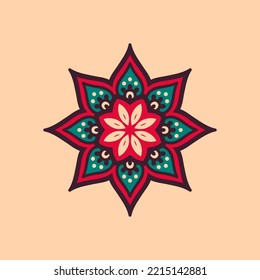 Flower Mandalas. Vintage decorative elements. Oriental pattern, vector illustration. Islam, Arabic, Indian, Turkish, Pakistan, Chinese, ottoman motifs