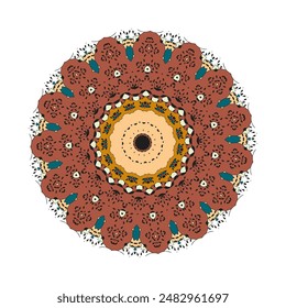 Flower Mandalas. Vintage decorative elements. Oriental pattern, vector illustration. Islam, Arabic, Indian, turkish pakistan chinese ottoman motifs