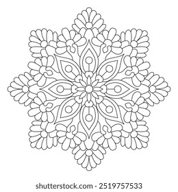 Flower Mandalas, Vintage decorative elements, vector file, vector file, tattoo design, wall art, simple mandala art, Design for a wallpaper Paint shirt and tile Sticker Design, vector file