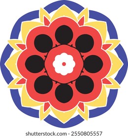 Flower Mandalas. Vintage decorative elements. Oriental pattern, vector illustration. Islam, Arabic, Indian white background