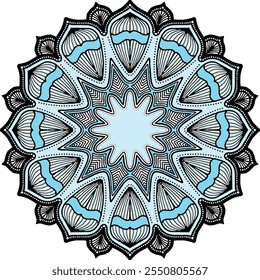 Flower Mandalas. Vintage decorative elements. Oriental pattern, vector illustration. Islam, Arabic, Indian white background