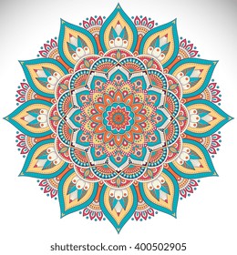Flower Mandalas. Vintage decorative elements. Oriental pattern, vector illustration. Islam, Arabic, Indian, turkish, pakistan, chinese, ottoman motifs