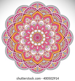 Flower Mandalas. Vintage decorative elements. Oriental pattern, vector illustration. Islam, Arabic, Indian, turkish, pakistan, chinese, ottoman motifs