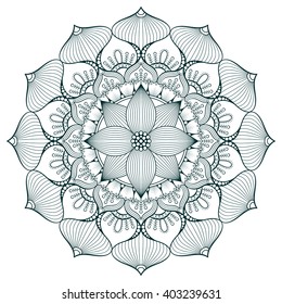 Flower Mandalas. Vintage decorative elements. Oriental pattern, vector illustration. Islam, Arabic, Indian, turkish, pakistan, chinese, ottoman motifs