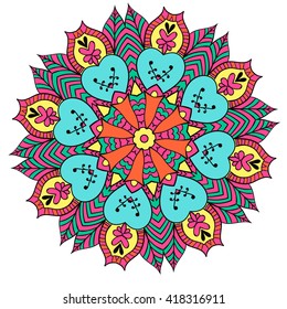 Flower Mandalas. Vintage decorative elements. Oriental pattern, vector illustration. Islam, Arabic, Indian, turkish, pakistan, chinese, ottoman motifs