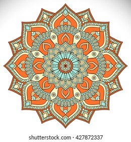 Flower Mandalas. Vintage decorative elements. Oriental pattern, vector illustration. Islam, Arabic, Indian, turkish, pakistan, chinese, ottoman motifs