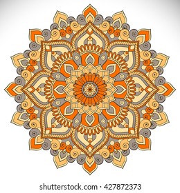 Flower Mandalas. Vintage decorative elements. Oriental pattern, vector illustration. Islam, Arabic, Indian, turkish, pakistan, chinese, ottoman motifs