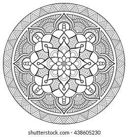 Flower Mandalas. Vintage decorative elements. Oriental pattern, vector illustration. Islam, Arabic, Indian, turkish, pakistan, chinese, ottoman motifs