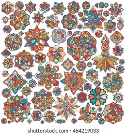 Flower Mandalas. Vintage decorative elements. Oriental pattern, vector illustration. Islam, Arabic, Indian, turkish, pakistan, chinese, ottoman motifs. Vector illustration