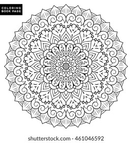 Flower Mandalas. Vintage decorative elements. Oriental pattern, vector illustration. Islam, Arabic, Indian, turkish, pakistan, chinese, ottoman motifs