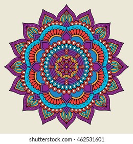 Flower Mandalas Vintage Decorative Elements Oriental Stock Vector ...