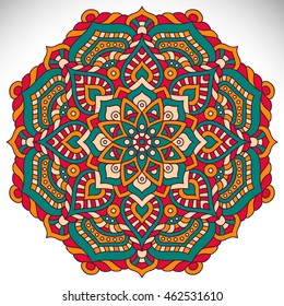 Flower Mandalas. Vintage decorative elements. Oriental pattern, vector illustration. Islam, Arabic, Indian, turkish, pakistan, chinese, ottoman motifs
