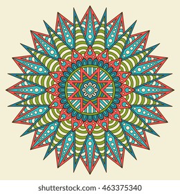 Flower Mandalas. Vintage decorative elements. Oriental pattern, vector illustration. Islam, Arabic, Indian, turkish, pakistan, chinese, ottoman motifs
