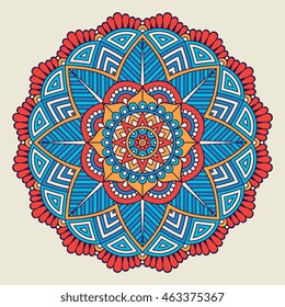 Flower Mandalas. Vintage decorative elements. Oriental pattern, vector illustration. Islam, Arabic, Indian, turkish, pakistan, chinese, ottoman motifs