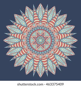 Flower Mandalas. Vintage decorative elements. Oriental pattern, vector illustration. Islam, Arabic, Indian, turkish, pakistan, chinese, ottoman motifs